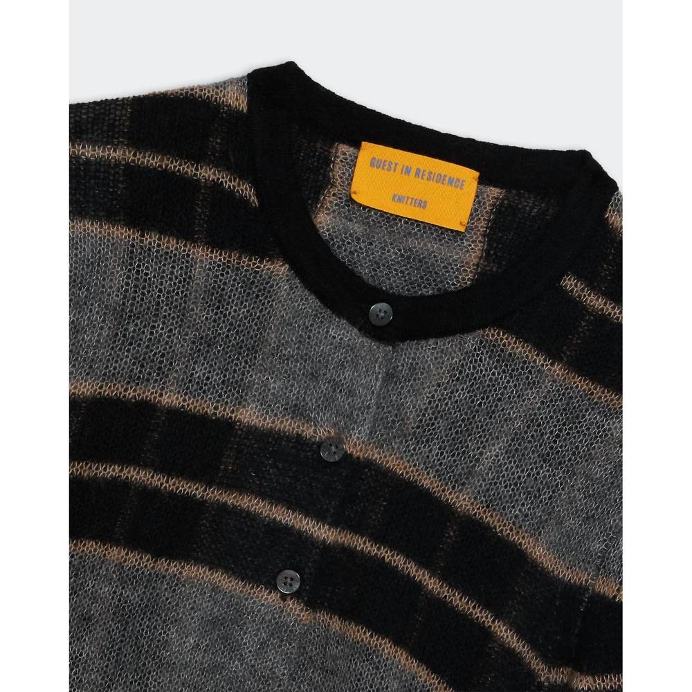 NEW GUEST IN RESIDENCE shadow plaid cardigan in multi - Picture 7 of 7